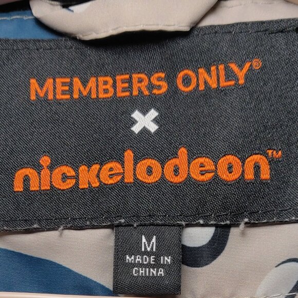 Members Only X Nickelodeon Rugrats Hooded Camo Grey/Blue Jacket SIZE MED… - Picture 2 of 4